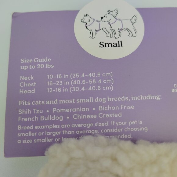 The Cuddle Collab Pet Shearling Vest Small Dog Up To 20lbSize Small up to 20 lbs - Picture 7 of 11